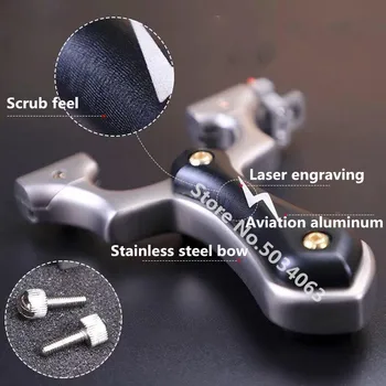

New powerful hand-held bow high quality stainless steel slingshot adult outdoor shooting hunting rubber band 2019