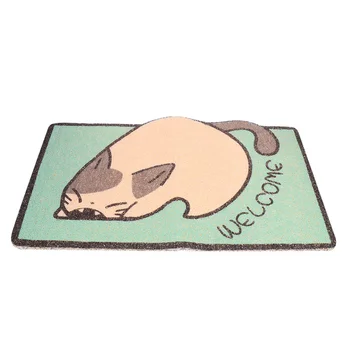 

1pc Doormat Anti-skid Durable Cat Doormat Cartoon Doormat for Room