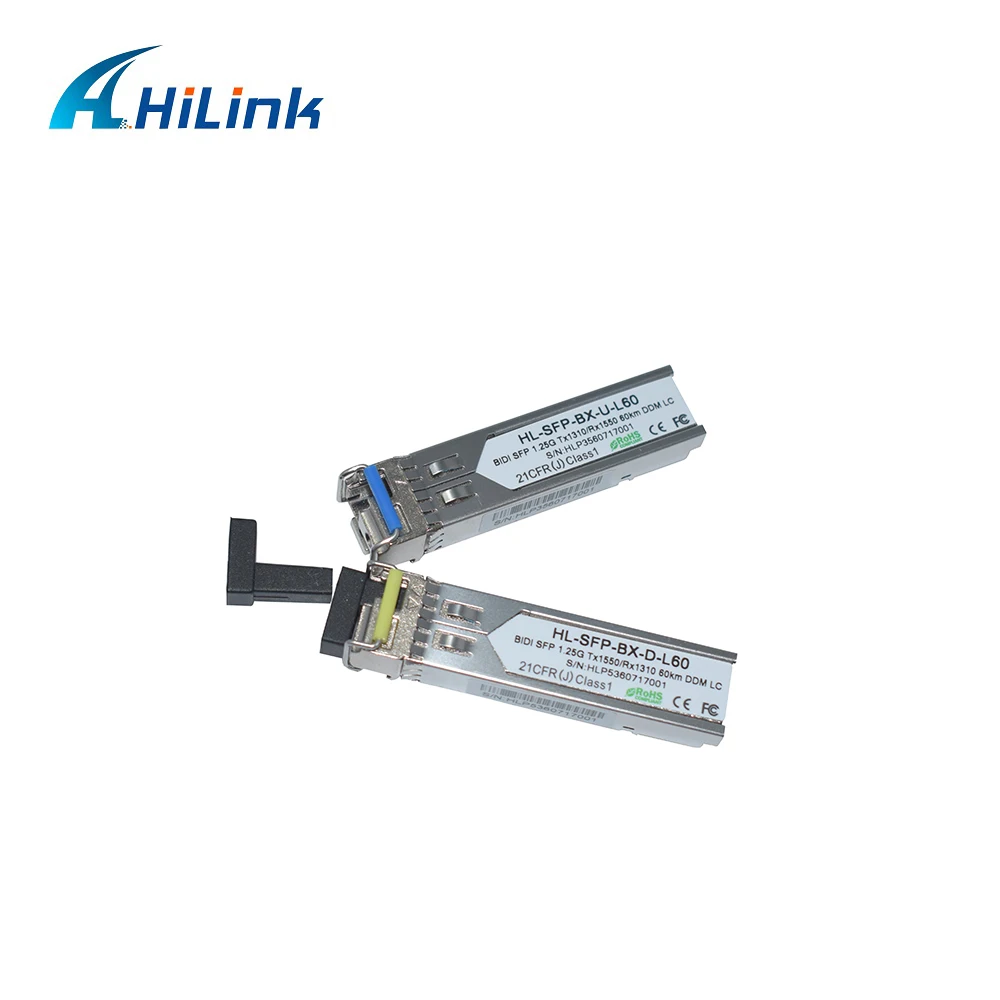 Китайская фабрика хорошая цена 1,25 г BD SFP TX1310/RX1550nm 60 км sfp Модуль LC DOM опционально совместимый D-link