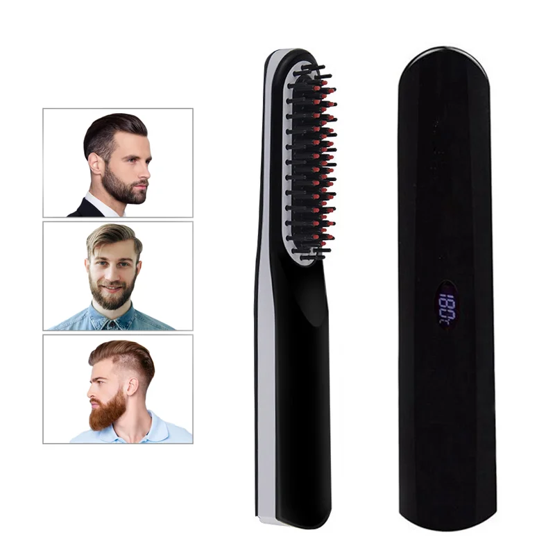 

Hair Straightener Brush Hair Straightening Irons Men Beard Straightener Styling Flat Iron Hair Comb Brush Heating Comb