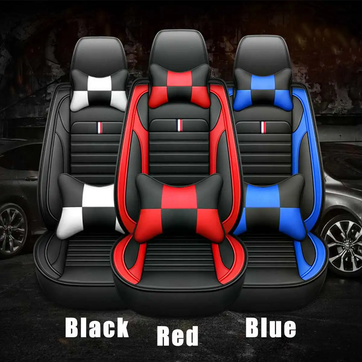 

Luxury Car Seat Cushion Cover with Headrest for Toyota Corolla Camry Rav4 Auris Prius Auto Seatpad Protector Accessories