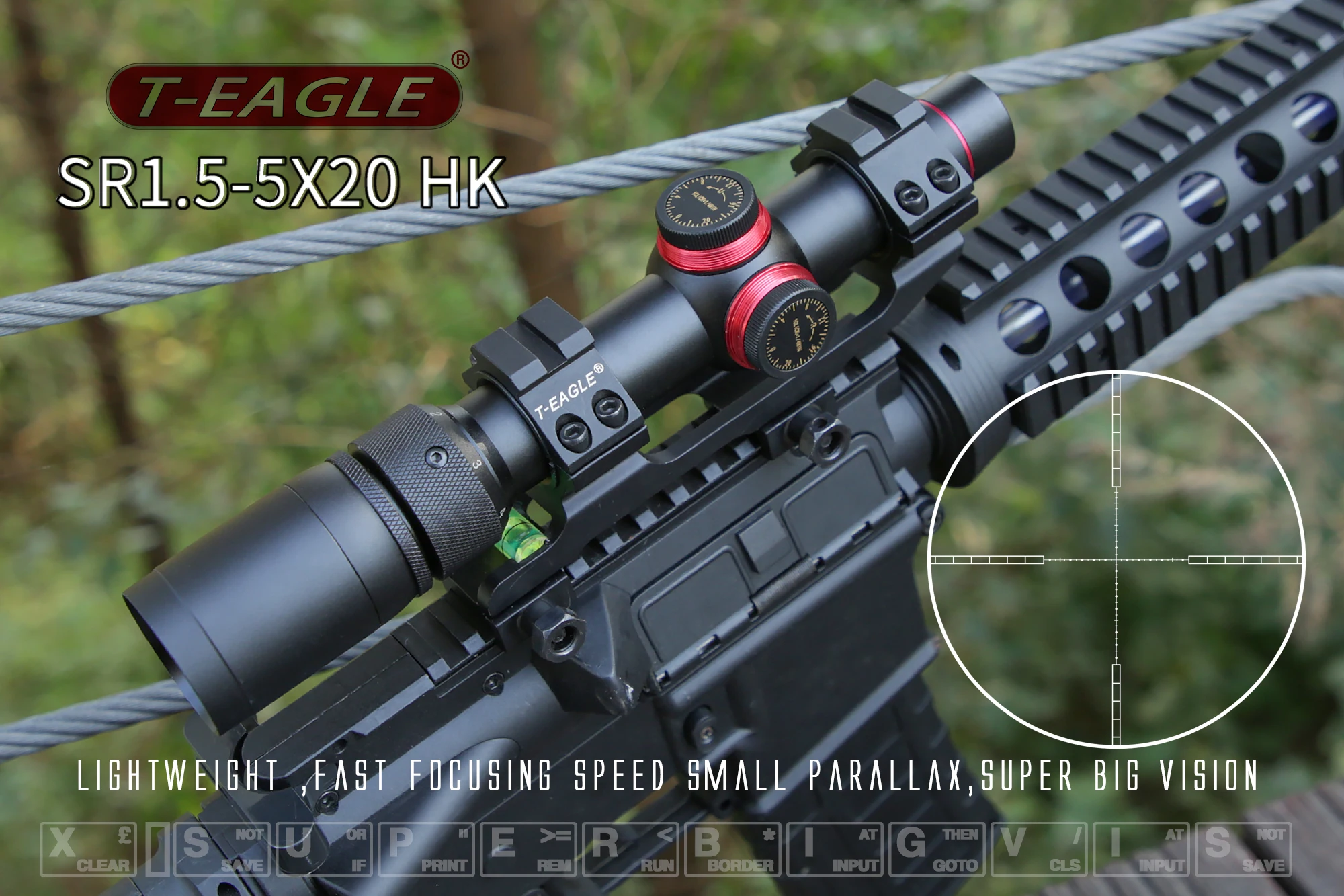 

SR1.5-5X20 Wa Hk Jacht Rifles scope Airsoft gun Optische Gun Sight Shock Airsoft pistol Spotting scope for rifle hunting sights