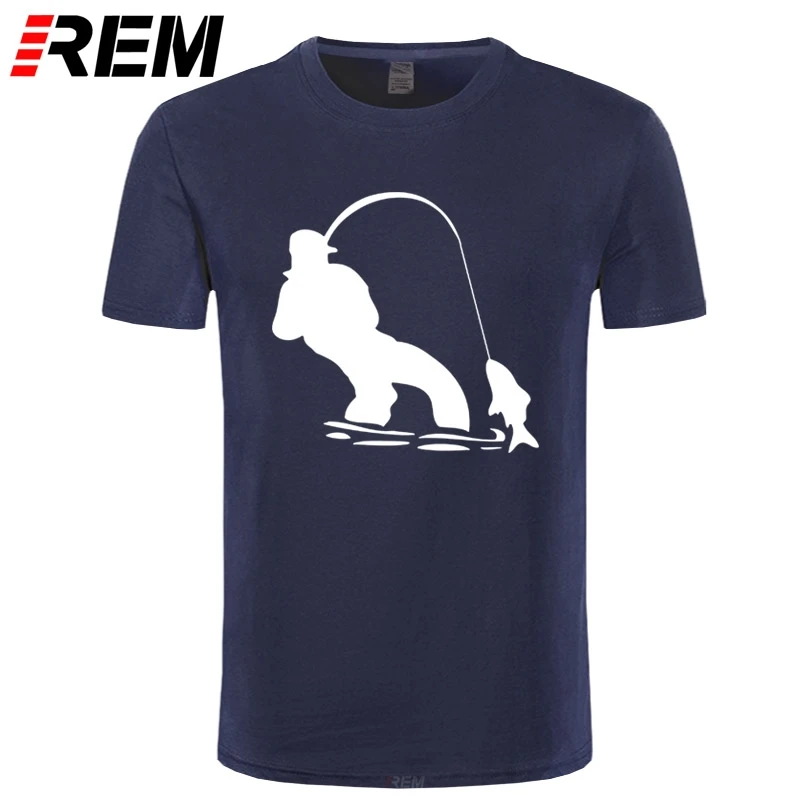 REM подлинные футболки с короткими рукавами дизайн ткани Swag Fly Fishinger рыбацкий Рыбак