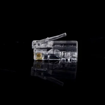 

100 Pcs/set Clear RJ45 8P8C Network LAN CAT5E Modular Plug Jack Connectors Wholesale