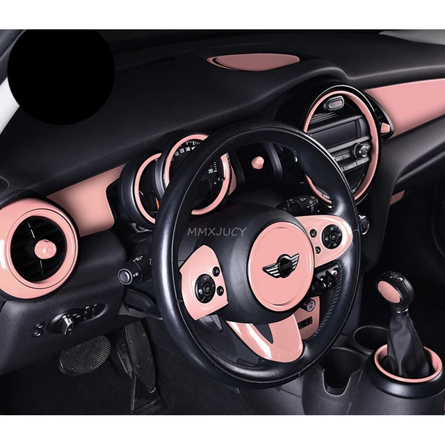 Accesorios interiores de coche para MINI ONE COOPER S JCW F55 F56 F57,  pegatina de freno de mano para volante, modificación decorativa de estilo -  AliExpress