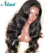 Парики из натуральных волос на шнурках Newa с детскими волосами, бразильские парики Remy для черных женщин