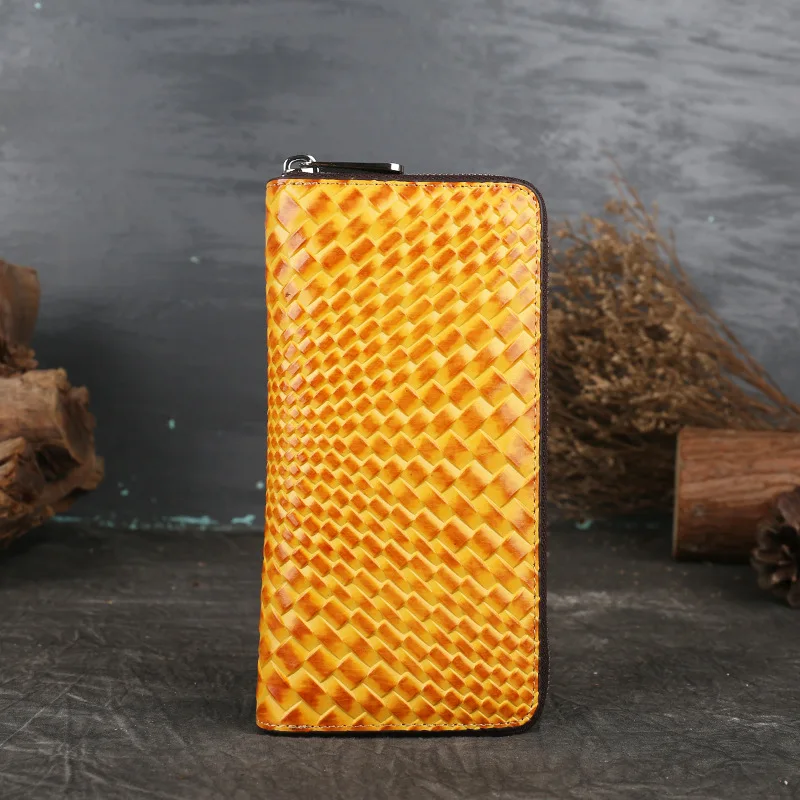 

P-F bag high quality lattice Long Purse Women Wallets Genuine Leather Zipper Suede Wallet Ladies Carteira Feminina Clutch Bag