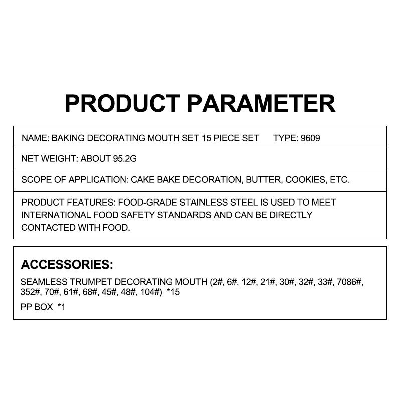 16pcs Nozzle Tips Icing Piping Cream Stainless Steel DIY Cake Decorating Tools Pastry Bag Nozzle Kitchen Bakery Tools muffin