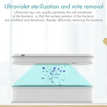 

Phone Sterilizer Box UV Light Ultraviolet Disinfection Box Portable Sterilization Multifunctional Wireless Charging Sterilizer