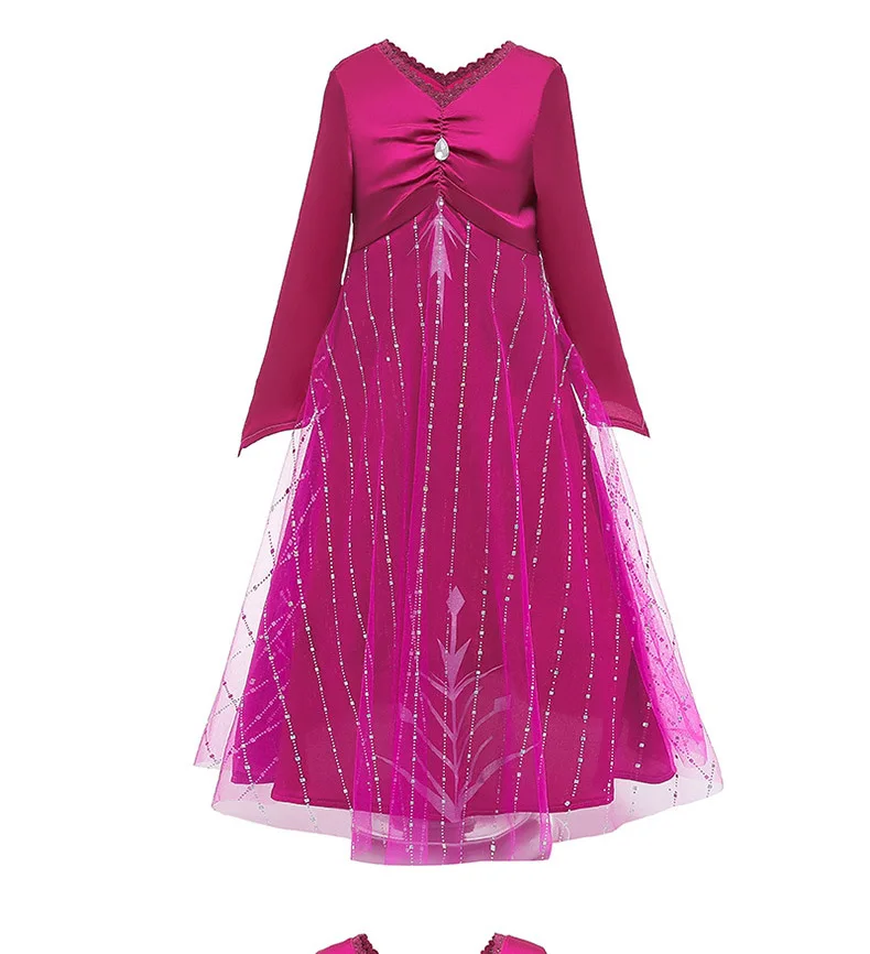 Анна 2 платье Эльзы Единорог Детские платья для девочек, платье Золушки карнавальный костюм детей Снежная королева Платье принцессы для именинницы