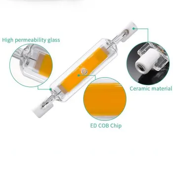 

R7S COB Mini Glass Tube LED 15W 30W 40W 50W Replace Halogen Lamp 220V-240V R7S 78mm 118mm Powerful Led Spot Light Bulb