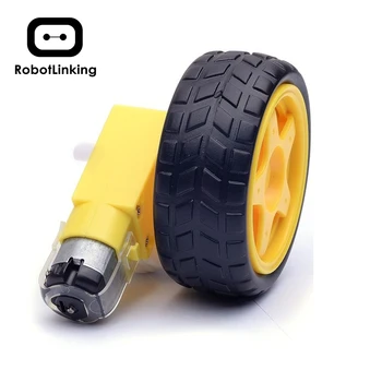 

Removable Tyre Robot Wheel + Motor DC 3V-8V for Arduino Smart Car DIY/ Motor with Wheel Robot Smart Car Set