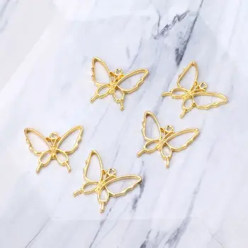 

2020 New 5Pcs Butterfly Resin Blank Frame Pendants Bezel Cabochon Setting Jewelry Making