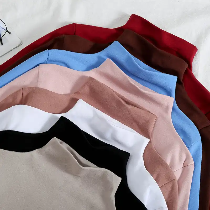 ladies mock turtleneck tops