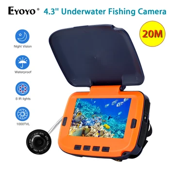 

Eyoyo 7HCS Original 4.3" Fish Camera Fish Finder Underwater Ice Video Fishfinder Fishing Camera 8pcs IR Night Vision HD 1000TVL