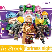 Крепостная ночь модель строительные блоки кирпичи развивающие игрушки детские подарки игрушки Мини рождественские подарки, куклы