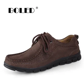 

Full grain leather men boots vintage style autumn ankle boots Handmade shoes men wear-resisting rubber working shoes