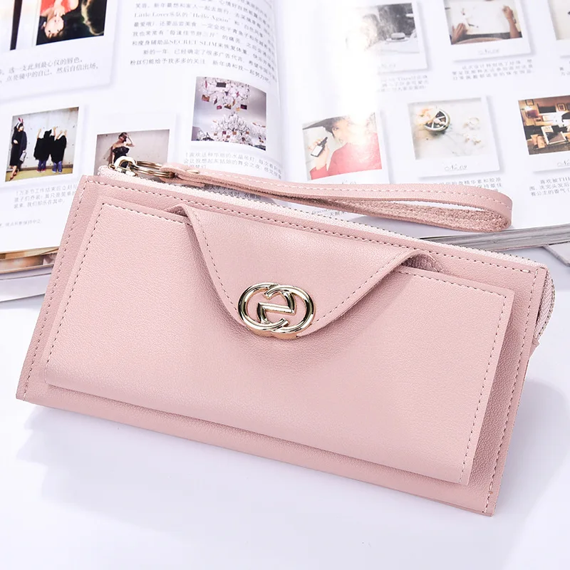 

Hengsheng Women's Wallet Sweet Buttons WOMEN'S Bag Large Capacity Zipper Handbag Coin Pocket Mobile Phone Bag