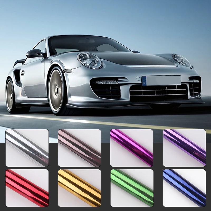 

Car Chrome Mirror Vinyl Film Wrapping Car Styling PVC Sticker Decal Motorcycle Car Wrapping 30x100cm