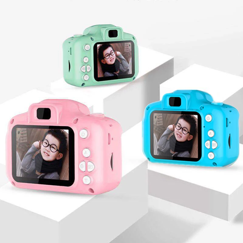 

2 Inch HD Screen Chargable Digital Mini Camera Kids Cartoon Cute Camera Educational Toys for Child Birthday Gift Game Study