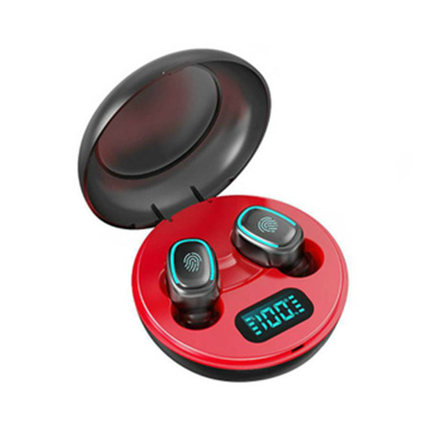 Wireless Earphones  5.0 Mini Stereo Earbuds Sweatproof Sport Headset Led Display Earphones with Mic Charging Case
