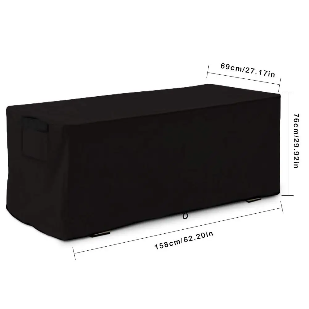 Waterproof Garden Deck Box Cover Outdoor Furniture Protection Storage Drawstring Wind Resistant 123x62x55cm Dust Patio patio furniture cover