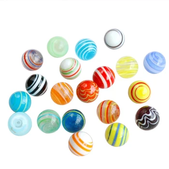 20pcs 16mm Glass Ball Cream Console Game Pinball Machine Cattle Small Marbles Pat Toys Parent- Child Beads Bouncing Ball Sports 1