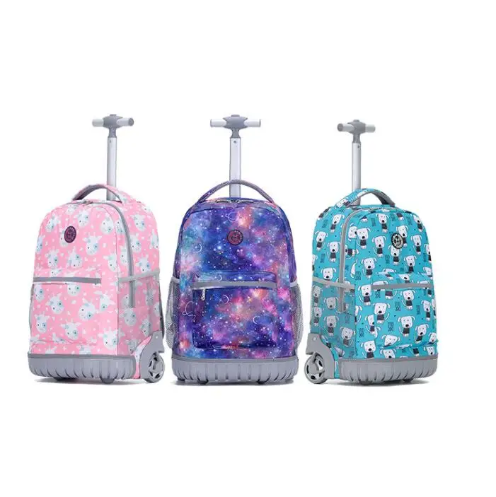 Children Wheeled Backpack Bags For Travel Bag Wheels School Rolling Backpack Bags For Teenagers Travel Trolley Bag Luggage Bags School Bags Aliexpress