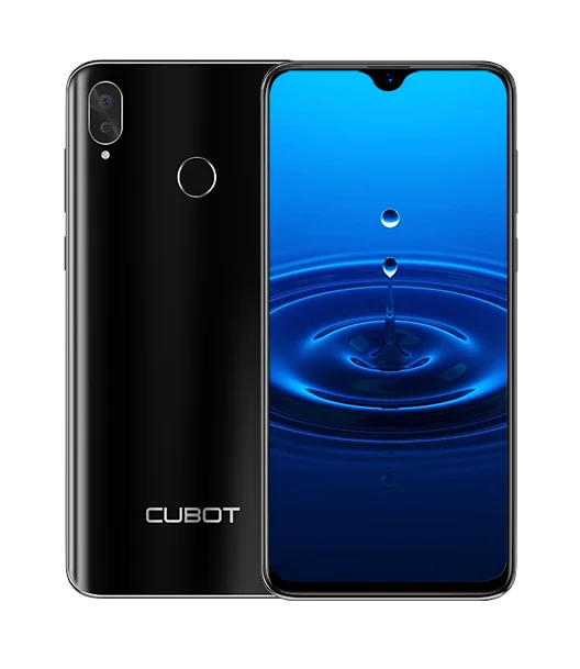 Black Cubot R15 смартфон 6,26 ''19:9 Капля воды Экран MT6580P 4 ядра Android 9,0 2 ГБ+ 16 Гб пальца ID двойная задняя камера 13MP 3000 мАч - Цвет: Black