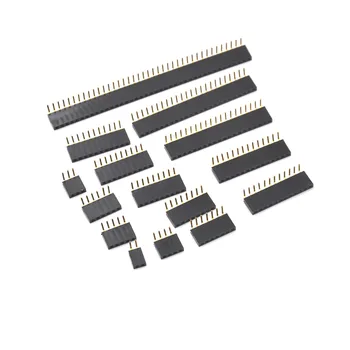 

10Pieces 2P-40P Header Right Angle Female Single Row Socket Connector 2.54mm Pitch Wholesale