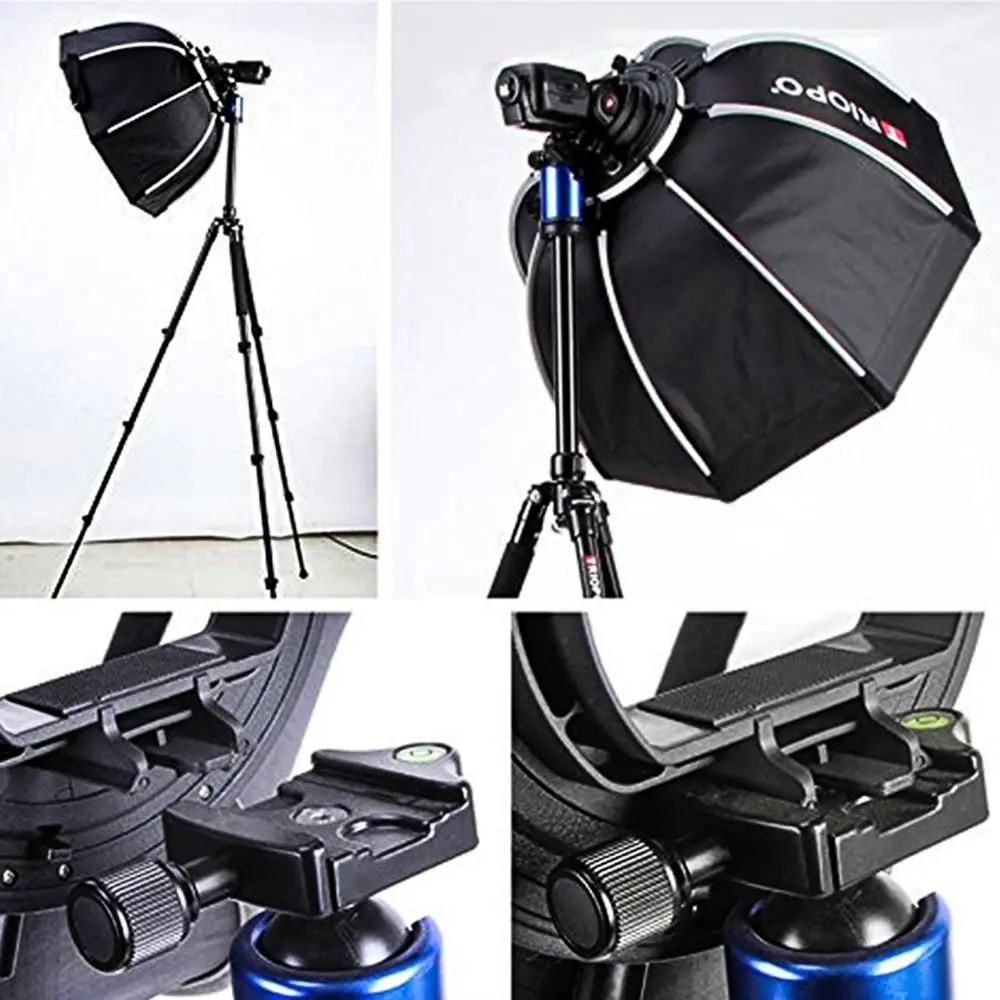 TRIOPO 55cm Foldable Octagon Umbrella Softbox Bracket Mount With Handle For Godox Speedlite Flash Photography Studio Accessories