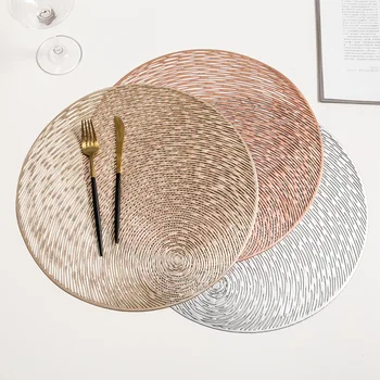 

Table Mat Diameter Hollow Round Insulation Non-Slip Table Place Mat Coaster PVC Kitchen Bowl Pads Placemat for Dining Table