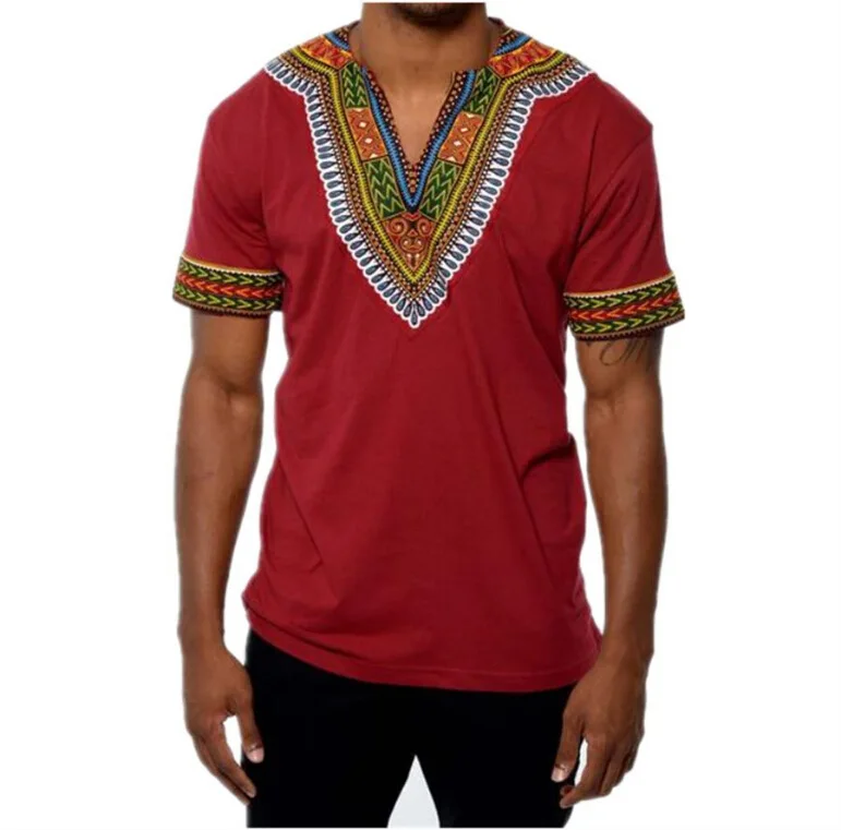 africa dress Fashion Mens African Clothes Tops Tee Shirt Africa Dashiki Dress Clothing Casual Short Sleeve T Shirt for Men Plus Size S-4XL african outfits for women Africa Clothing