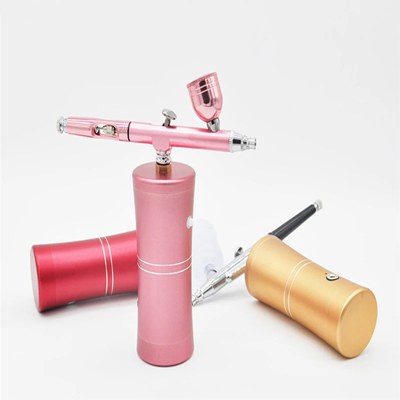 Facial Care Spray Rechargeable Airbrush Set Air Compressor Gun Makeup Pen for Oxygen Water Injection Face SPA Machine | Красота и