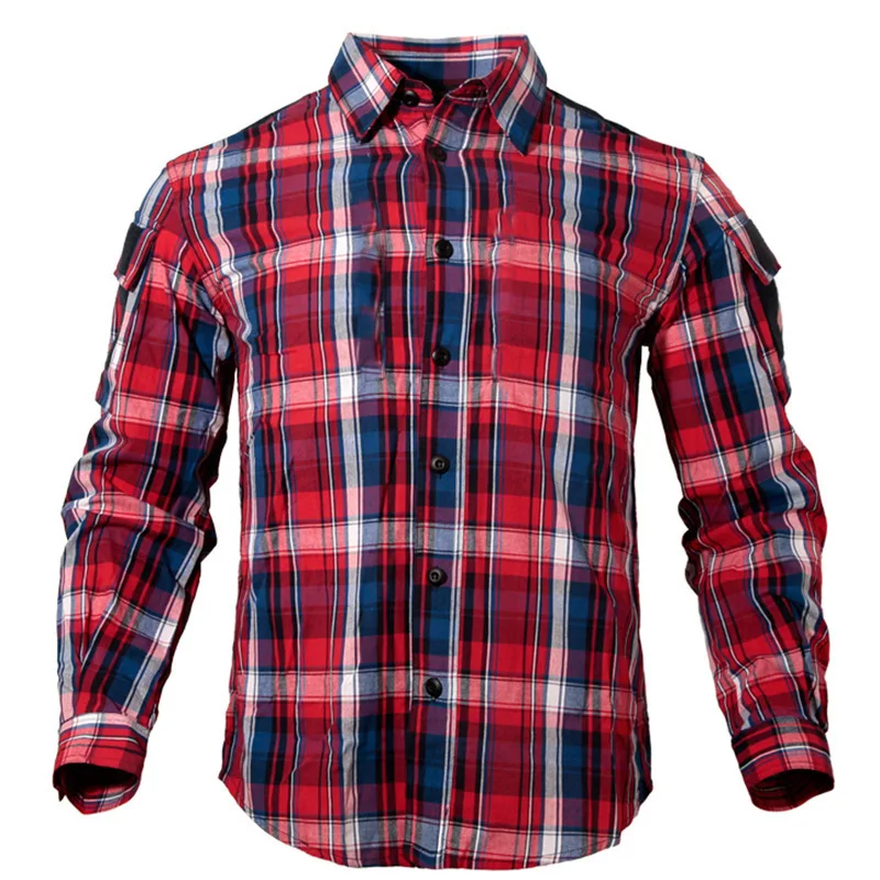 Детская тактическая рубашка в клетку весна осень для отдыха скалолазания спорта