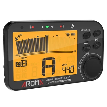 

AROMA ART-01 Infrared Wireless Tuner Metronome Big Screen With Orange Backlight Tuning for Guitar/Bass/Violin/Ukulele