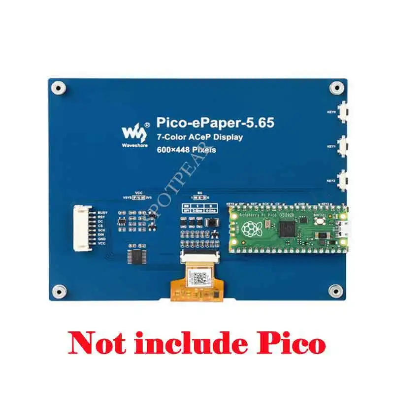Tela de E-ink Raspberry pi Pico de 600 Polegadas E-papel 5.65 Polegadas Tela de Tinta Eletrônica Colorida 448 x - Imagem 2