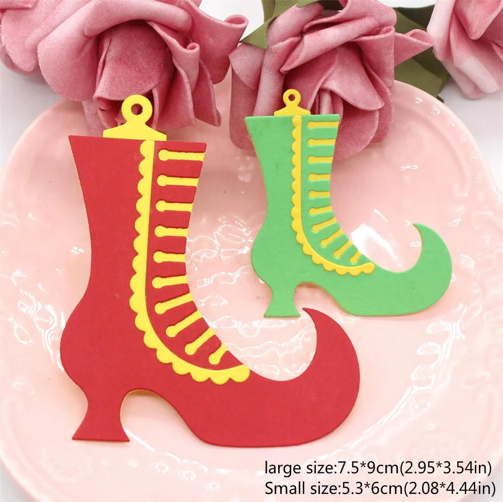 KSCRAFT Witch Boots Halloween Tags Metal Cutting Dies Stencils for DIY Scrapbooking Decorative Embossing DIY Paper Cards