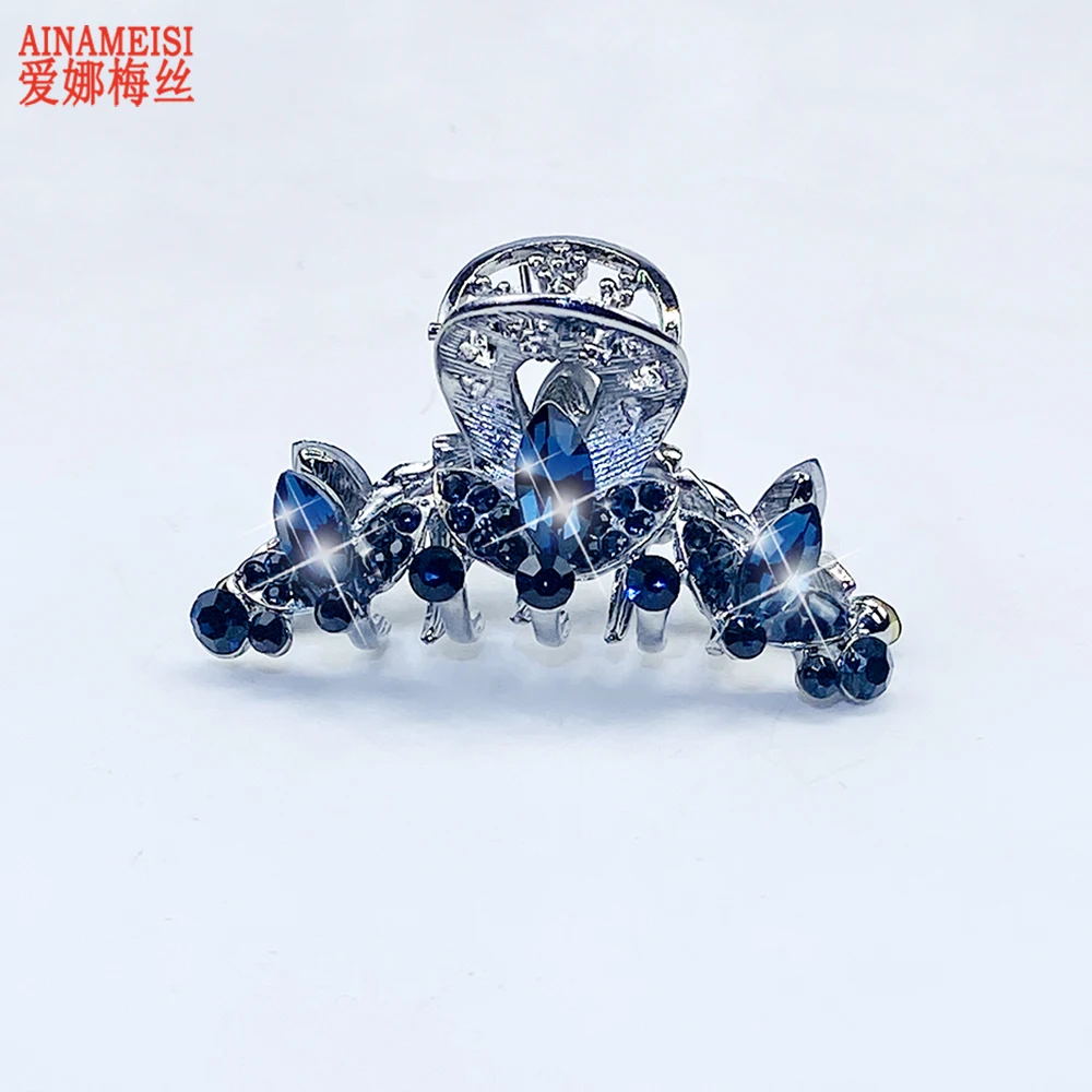 Hair Accessory Hair Clip Jewelry Accessories Retro Crystal Flower Hair Claw Crab Clip For Women Girls Hairpin Jewelry Rhinestone Leaf Wedding Hair