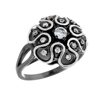 

Кольцо из серебра с фианитами R01620