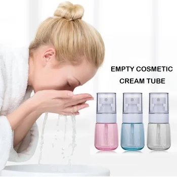 

3pcs Travel Thick-Base Spray Bottle Refillable Bottle Transparent Toner Bottles Lotion Dispenser Bottle Rotate