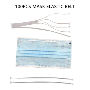 

100pcs Masks Elastic Band Nylon Round Thin Mask Elastic Rope Comfortable Tape Soft Elastic Band DIY Material Accessories