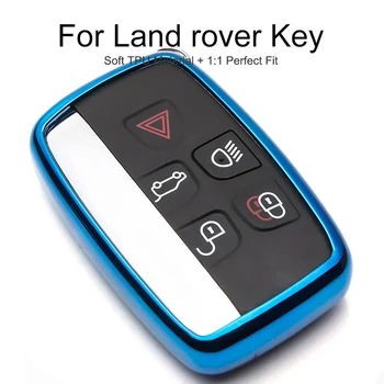 

6 Colors TPU Car Key Cover Case For Land rover Freelander 2 1 Defender Discovery Sport 3 4 x9 Range Rover Key Chain Ring Styling
