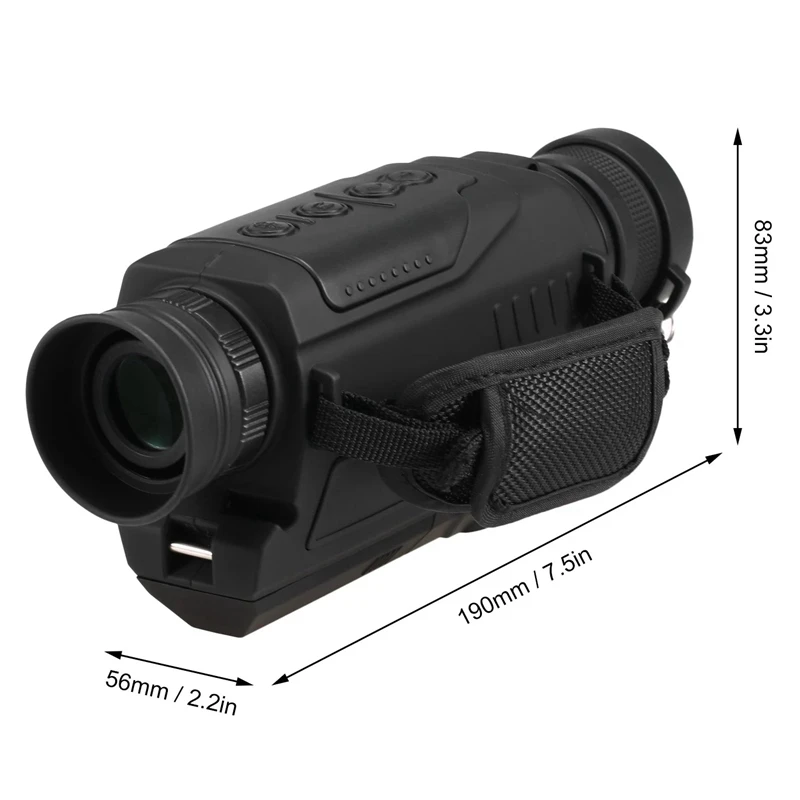 Монокуляр ночного видения с камерой полного темного расстояния 200 м режимы меню воспроизведения видео 8 Гб tf-карта 2X цифровой зум водостойкий I
