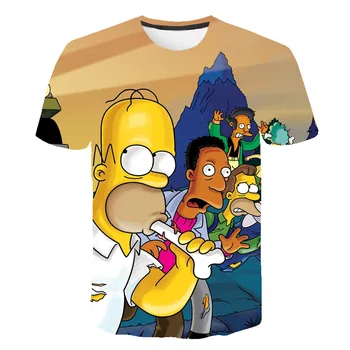 

Newest clothing The Simpsons printed 3d Man Women t-shirt casual Harajuku Cartoon Funny tshirt Street Wear Cute Simpson T shirt
