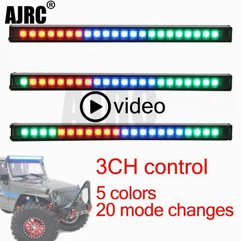 24 LED Light Lamp Roof Bar For 1/10 RC Crawler Car Traxxas TRX4 SCX10 90046 D90 24 LED Light Lamp Roof Bar For 1/10 RC Crawler Car Traxxas TRX4 SCX10 90046 D90
