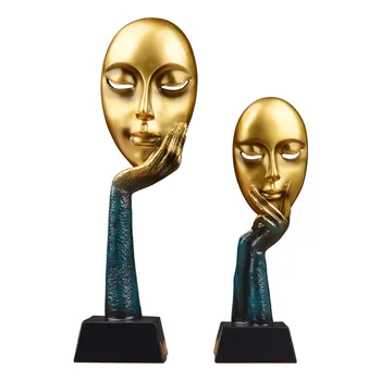 

Wine Cabinet Decorations Display Modern Ornaments Creative Living Room Thinker Mask Nordic Home Art Decoration