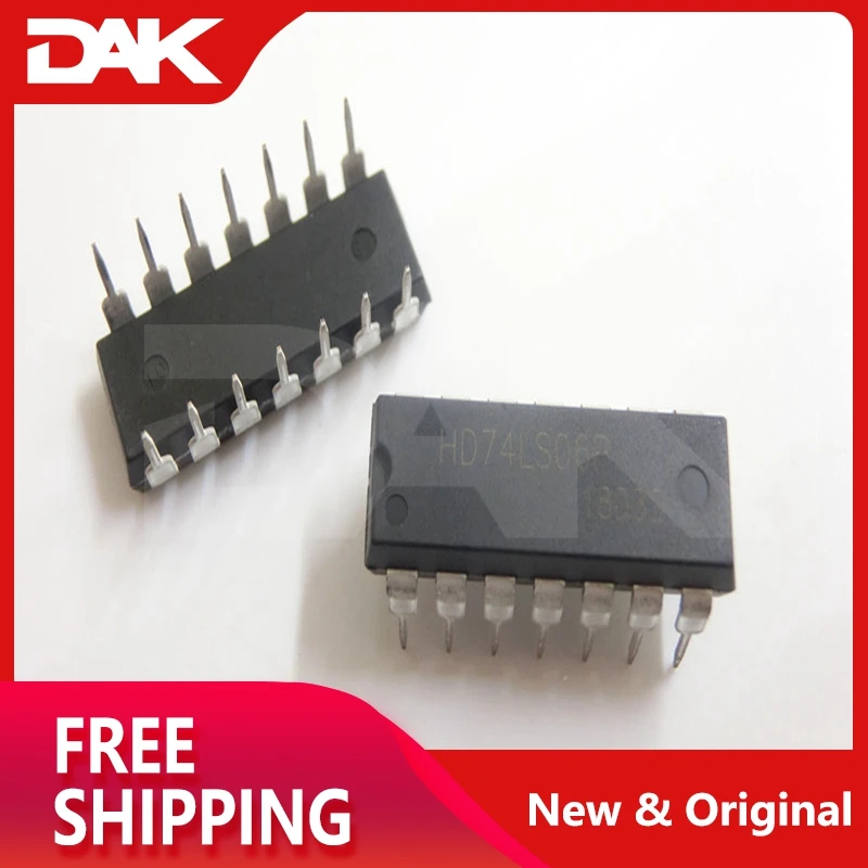 5 шт. HD74LS06P шестигранные Буферы/драйверы с открытым коллектором высоковольтные выходы 14DIP микросхема
