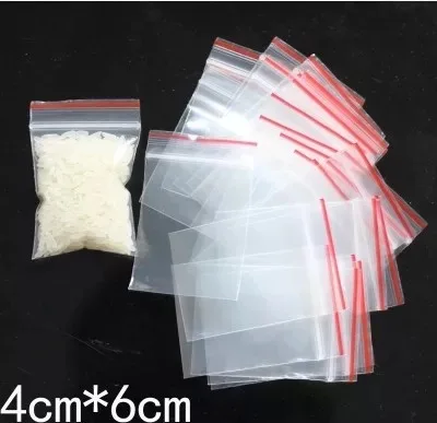 7 size 100pcs 10x15/6x8 Small Mini Zip lock Baggies Plastic Packaging Bags small Plastic zipper bag ziplock Packing Storage Bags