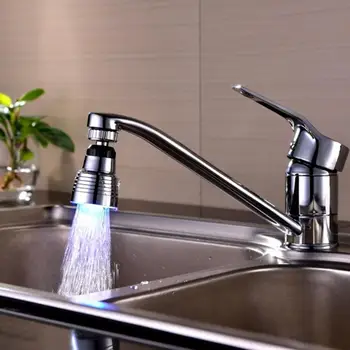 

RGB Glowing Water Faucet Creative LED Light Temperature Sensor Tap Heads Batrthoom Kitchen Replacement Accessories
